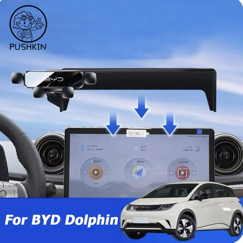 

For BYD Atto1 Dolphin EA1 Car Styling Mobile Phone Holder Air Vent Mount Gravity Bracket Stand Auto Modified Accessories