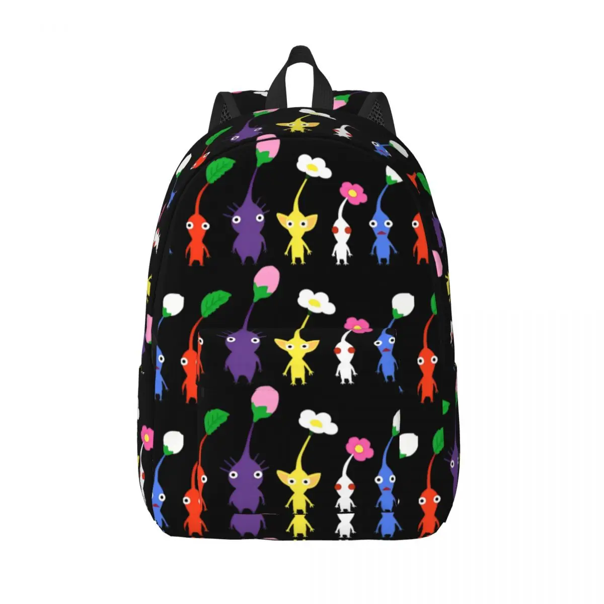 

Pikmins Cute Backpack for Men Women Casual Student Business Daypack Game Olimar Anime College Canvas Bags Gift