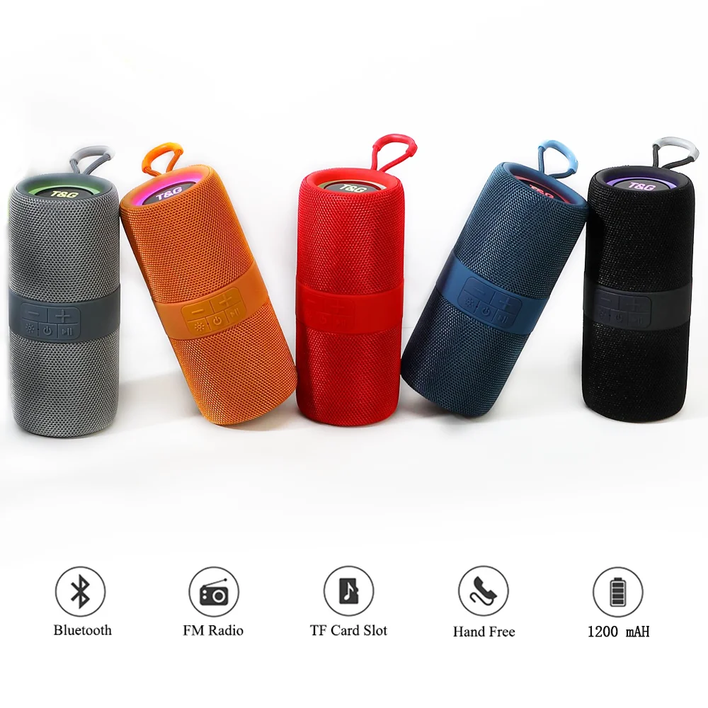 Портативная Водонепроницаемая Беспроводная колонка TG671, TWS сабвуфер с двумя басами, поддержка TF-карт, FM-радио, Aux вход
