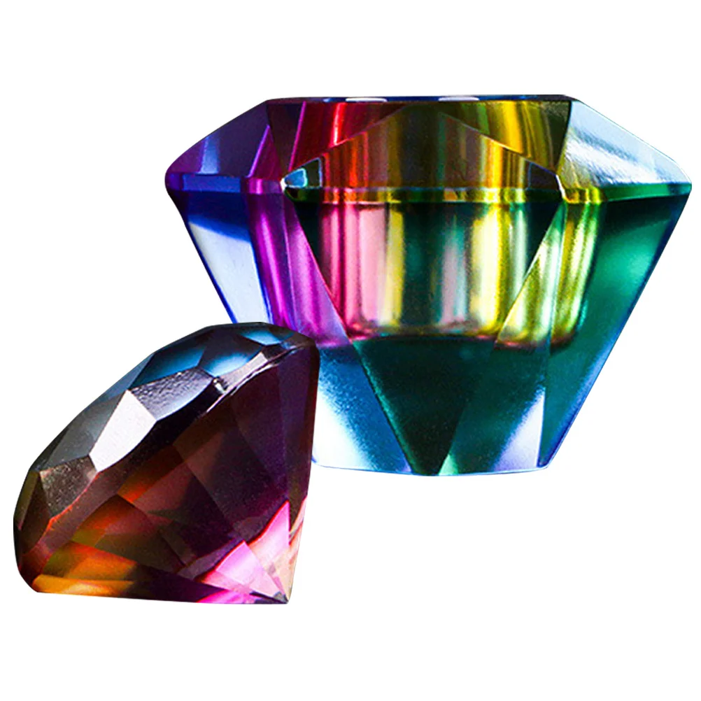 

Elegant Crystal Cup Glass Dappen Bowl Octagonal Monomer Dish with Lid for Acrylic Liquid Storage Nail Art Tool Set Essential