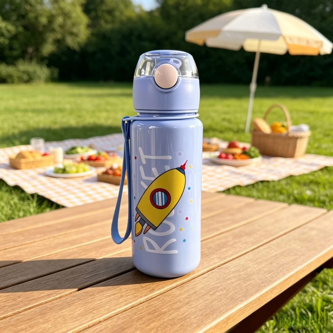 500ML 1PC Kids Water Sippy Cup Kids Water Bottle with Straw and Handle Portable Drinking Bottle Cup Children view 4
