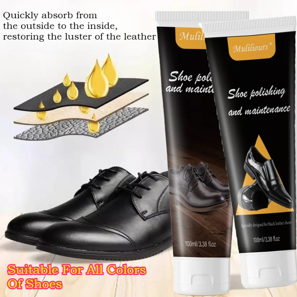 Leather Cream Shoe Polishing Maintenance Care Paste Black General Color Shoe Wax Car Leather Care and Interior Nourish