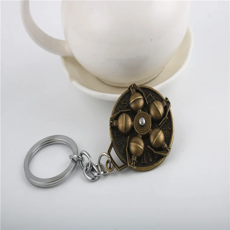 grenade keychain Fashion Keychain 3D Military Grenade + Gothic metal gun Pendant DIY Keychain