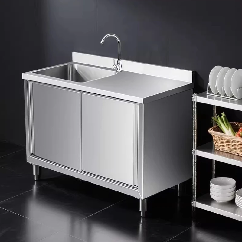 

Скандинавский шкаф для раковины из нержавеющей стали, современный минималистичный шкаф для столовой, посудомоечной машины, дизайнерская высококачественная мебель для дома FYKC