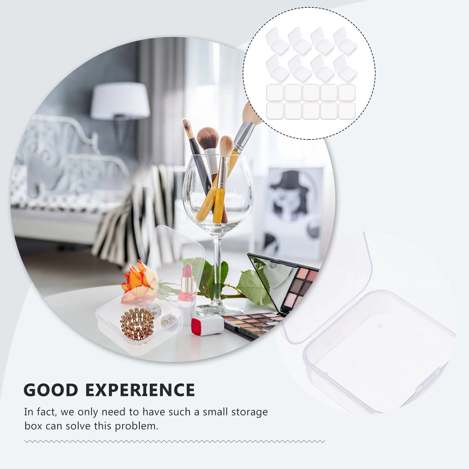 

30Pcs Clear Plastic Storage Organizer Box Small Jewelry Case for Accessories Beads Coins Lightweight Durable Easy to Carry