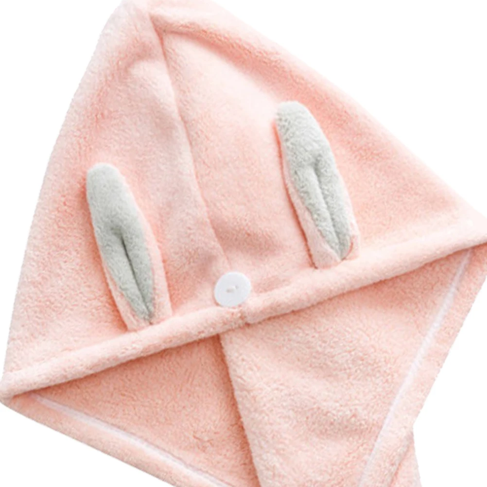 

2Pcs Quick Dry Hair Towels Coral Fleece Comfortable Head Wraps Shower Bath Water Absorption Hair Dry Cap Girls Practical Bath