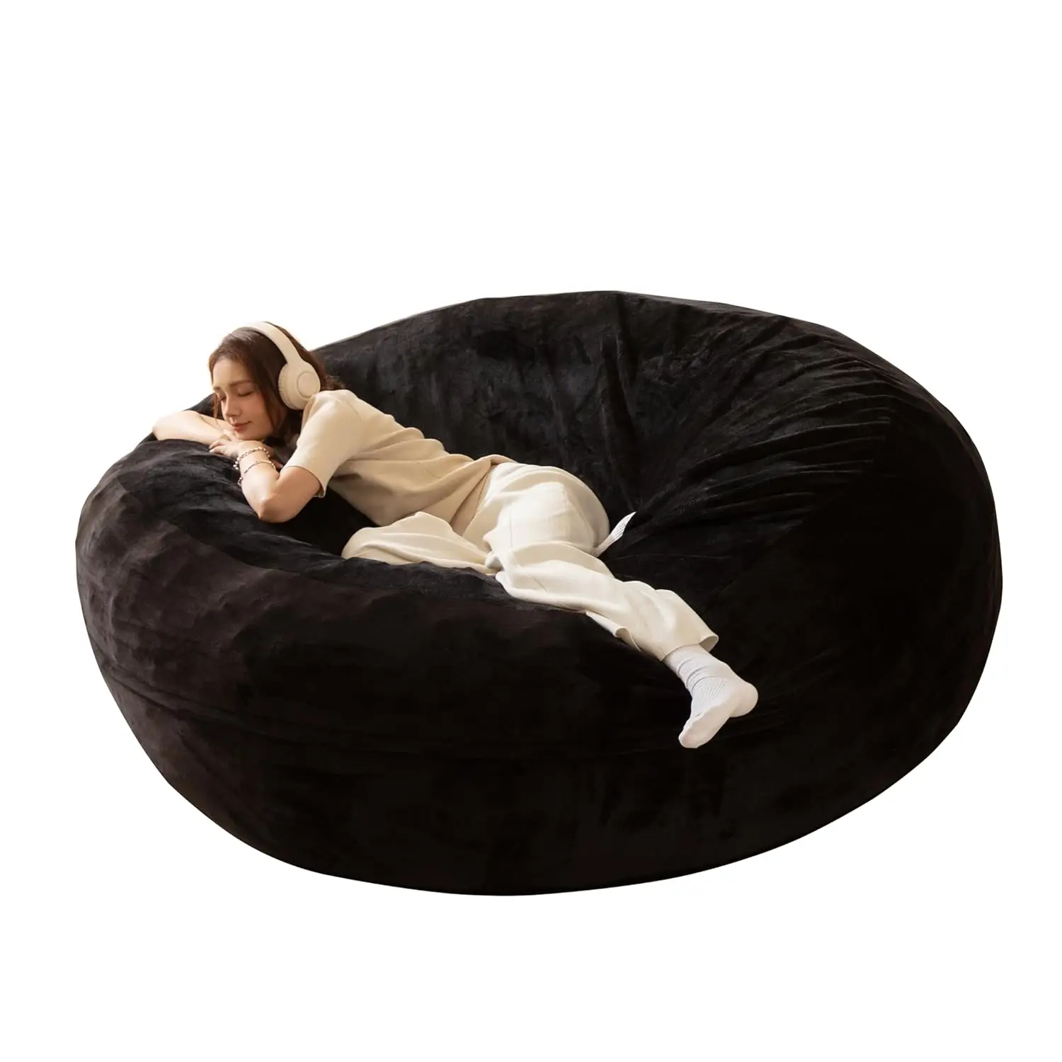 

Bean Bag Chair for Adults, Floor Bean Bags Offers Ample Space for Adults,Memory Foam Giant Bean Bags,Lounger, Customized
