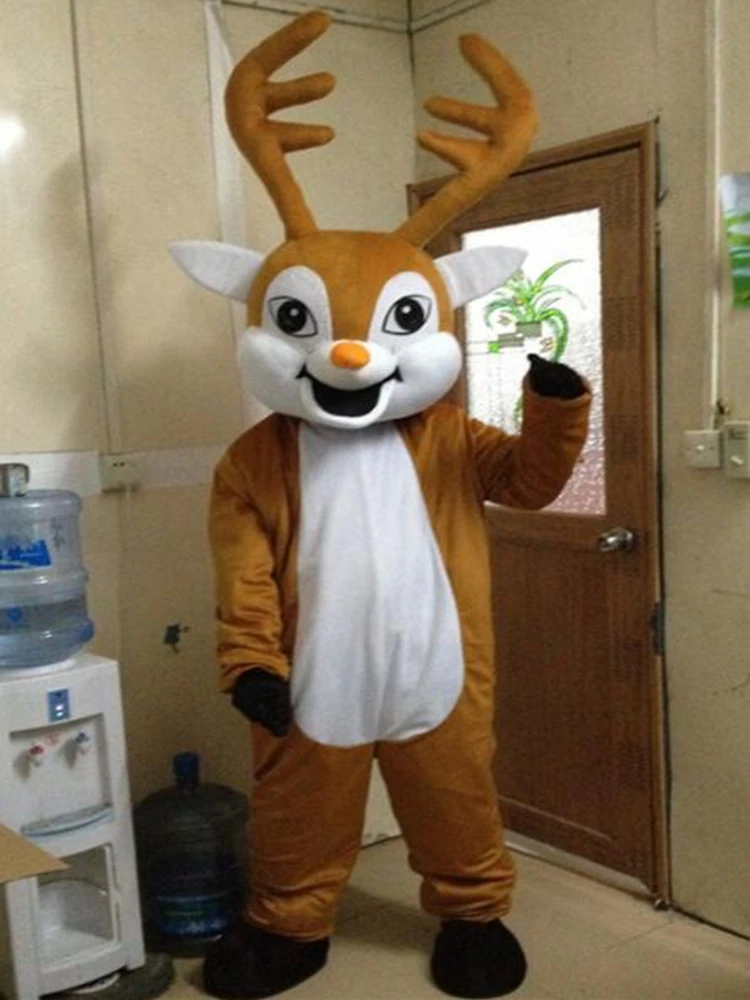 

Cute Cosplay Costume Elk Mascot Costume Cartoon Character Halloween Fancy Dress Christmas Party Reindeer Maskote Anime Carnival