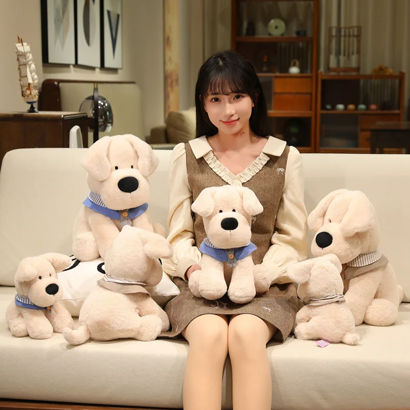 22/35/45CM Lovely Labrador Plush Toys Kawaii Dogs Doll Pillow Stuffed Soft Animal Toy for Birthday Valentine's Gift