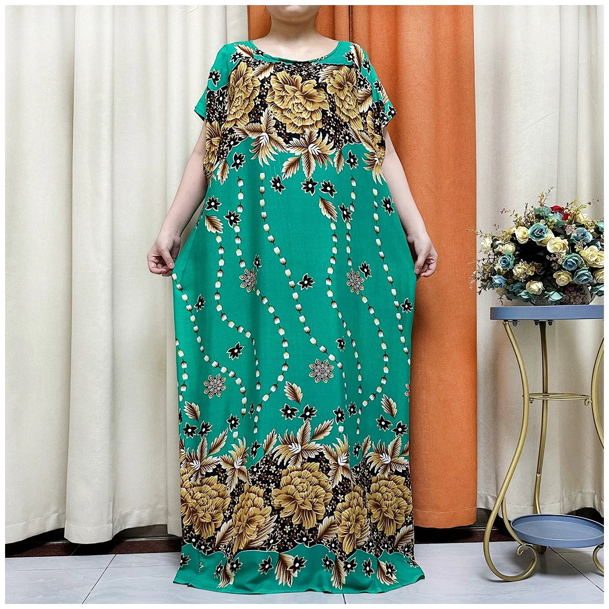 2025 última bata de manga corta Maxi vestido largo 2023 mujeres verano ropa de playa traje de baño cubrir túnica para vestido caftán de playa