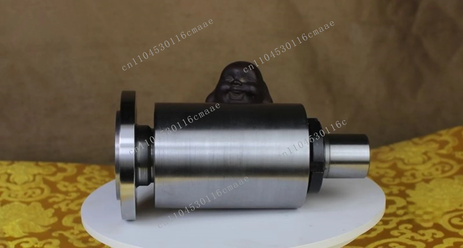 Small lathe spindle lathe bedside blue plate assembly belt method without chuck