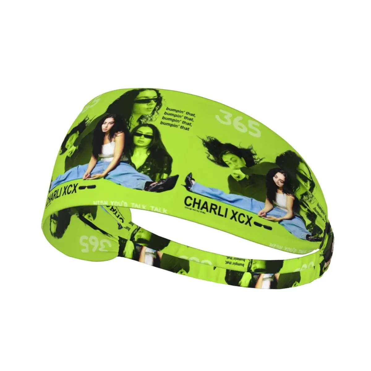 مخصص C-Charli XCX المغني البريطاني عقال الرجال النساء عدم الانزلاق 2024 ألبوم شقي الرطوبة فتل رياضة العصابة لركوب الدراجات