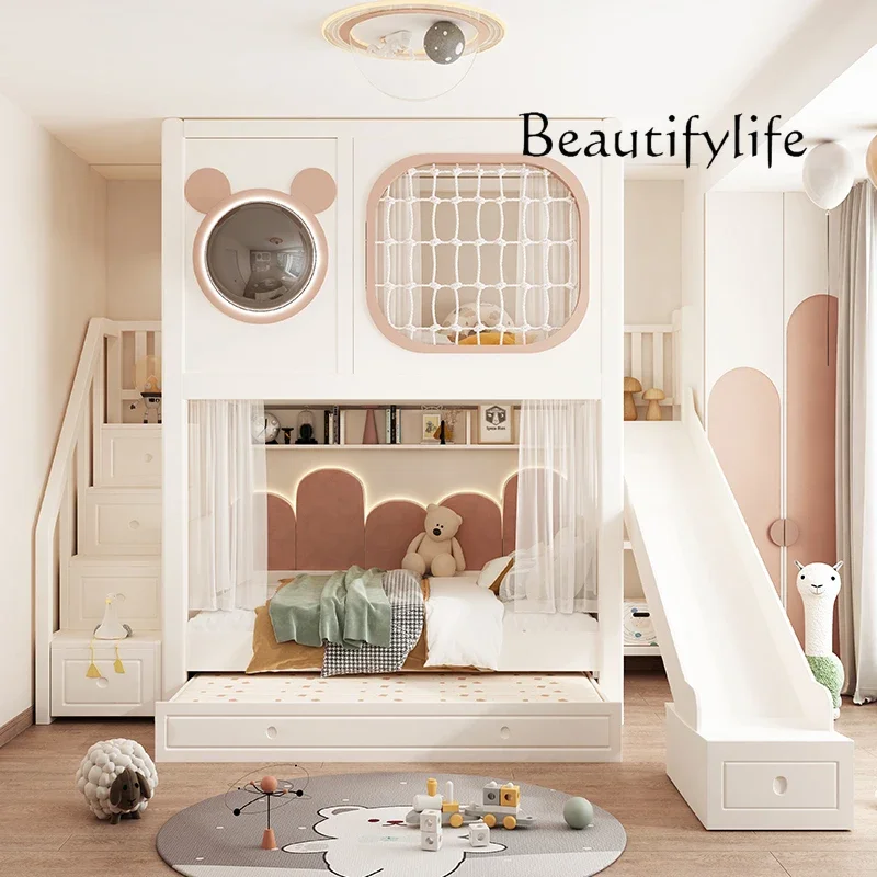 قضبان حماية مخصصة للفتيات الصغيرات سرير أطفال على الطراز الحديث Camas Infantiles Home Luxuce Nordic Loft سرير أطفال Decker #4