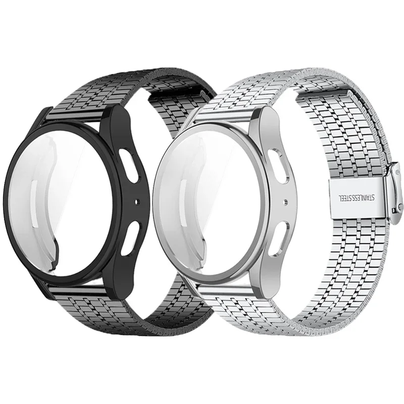 

Ремешок из нержавеющей стали для Samsung Galaxy Watch 7, 44 мм, защитный чехол для Galaxy Watch 7, 40 мм, мягкий защитный чехол из ТПУ