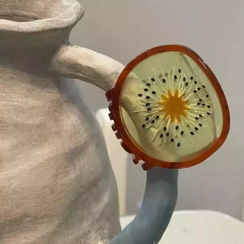 1 قطعة انتزاع الفاكهة الممتعة الجديدة ، مشبك شعر الكيوي ، شعر القرص الخلفي للرأس ، مشبك القرش ، أغطية الرأس النسائية ، إكسسوارات الشعر #3