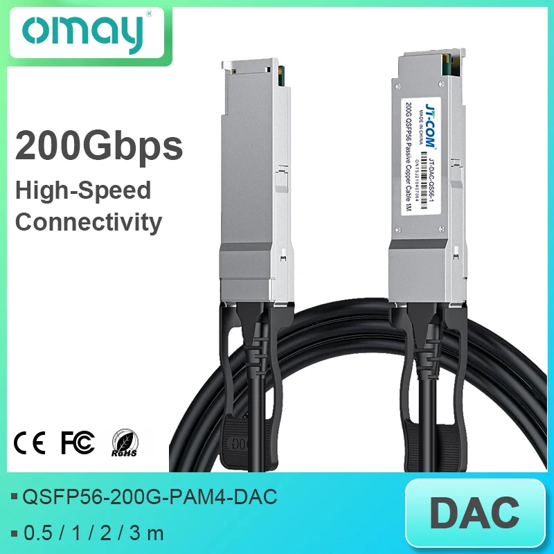 cavo-in-rame-passivo-qsfp56-dac-per-collegamento-diretto-200g-pam4-infiniband-hdr-ieee8023cd-05-3m-26-30awg-per-switch-e-server-di-data-center