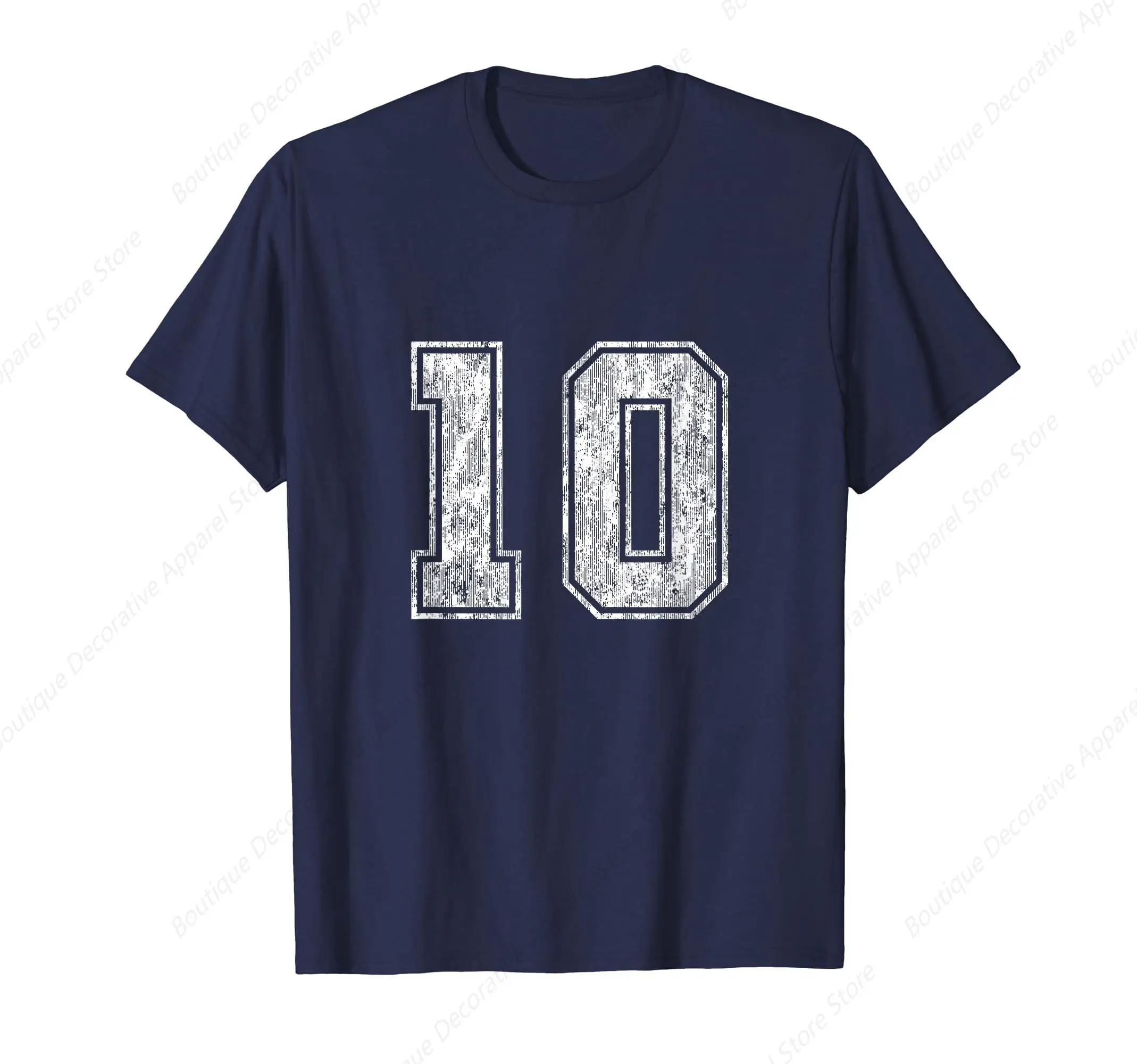 

Number 10 T-Shirt Vintage Ten Tee Sports Design