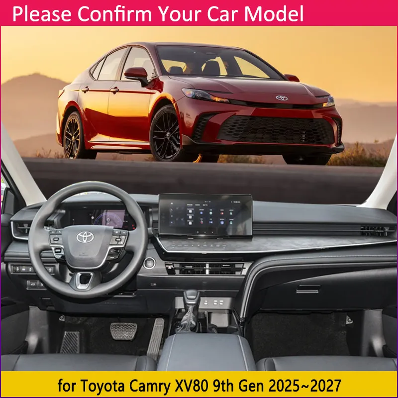 

Car Dashboard Cover Pad for Toyota Camry XV80 9th Gen 2025~2027 2026 Liner Anti-Slip Mat Sunshade Dashmat Carpet Rug Accessories