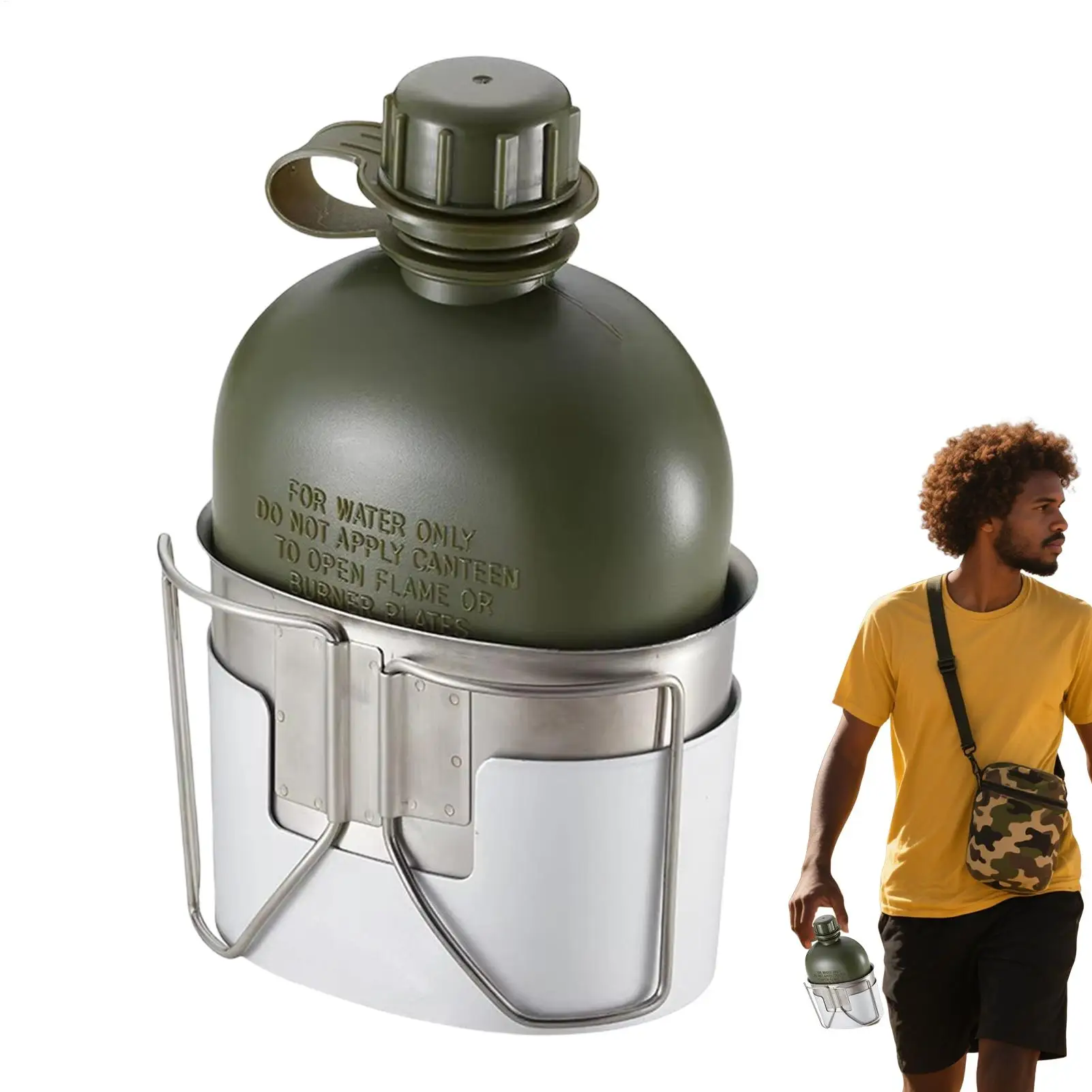 

Camping Kettle For Open Fire Folding Camping Cup Lightweight Stainless Steel Folding Drink Cup Stove For Backpacking Home