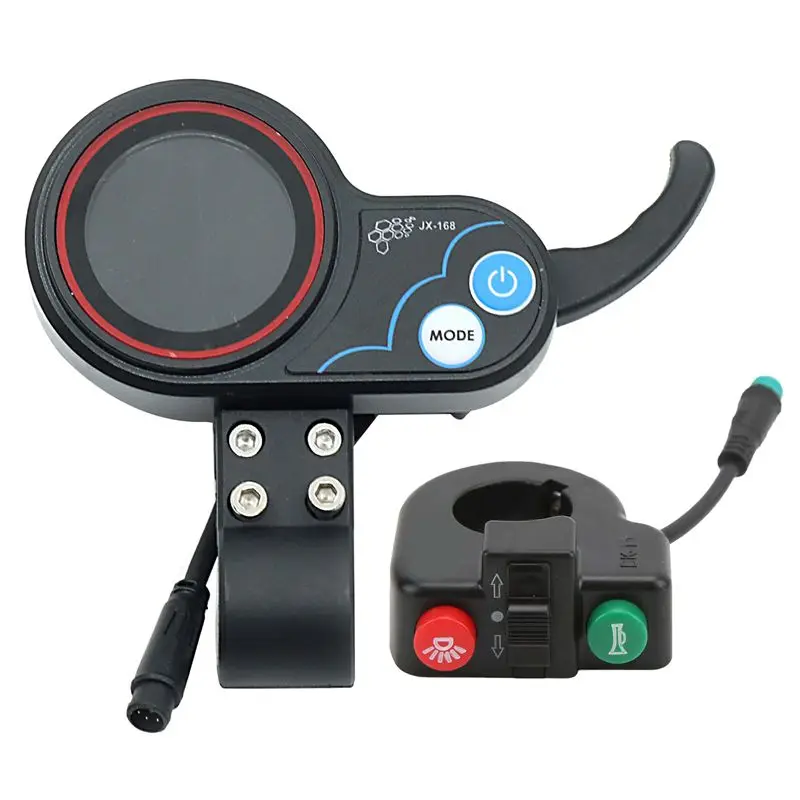 

ABJM-1 Piece JX-168 Electric Scooter Dashboard Meter 36V 48V Adjustable+Switch 6PIN Throttle Parts Accessories For Electric Scoo