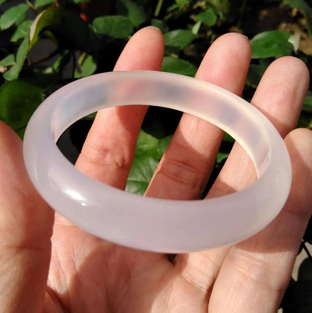 Natural White Jade Bangle Women Fine Jewelry High Ice Grade A Myanmar Jadeite With Certificate Burma Jades Bangles Bracelets