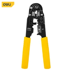 Deli Crimping Tool Ethernet Network LAN Cable Crimper Cutter Stripper Plier 4P/6P/8P for Modular Connector multitool  pliers