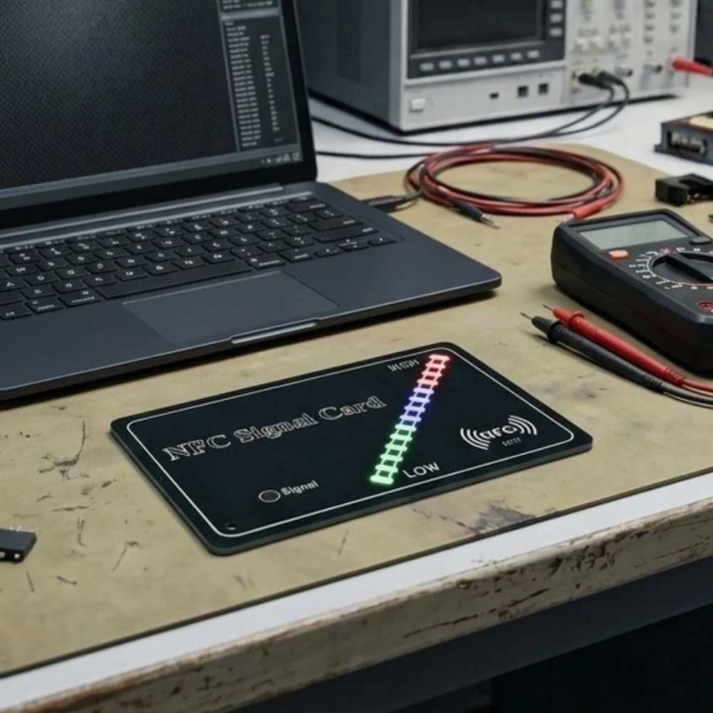 Contactless Power Card NFC Signal Test Card For Professional Debugging Battery-free Design 14-level Signal Display
