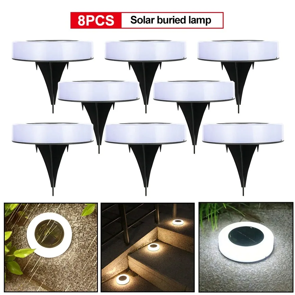 

Floor Under Ground Lights Waterproof Garden Stairs Atmosphere Decorative Lamp Outdoor Solar Buried Light Lawn Yard Led