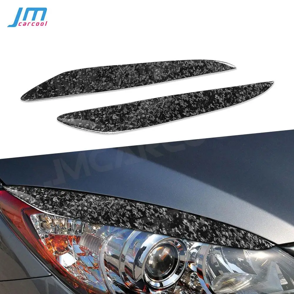 

Eyebrow Headlight Covers for Mazda 3 2010-2013 Forged Carbon Fiber Front Bumper Eyelids Car Styling