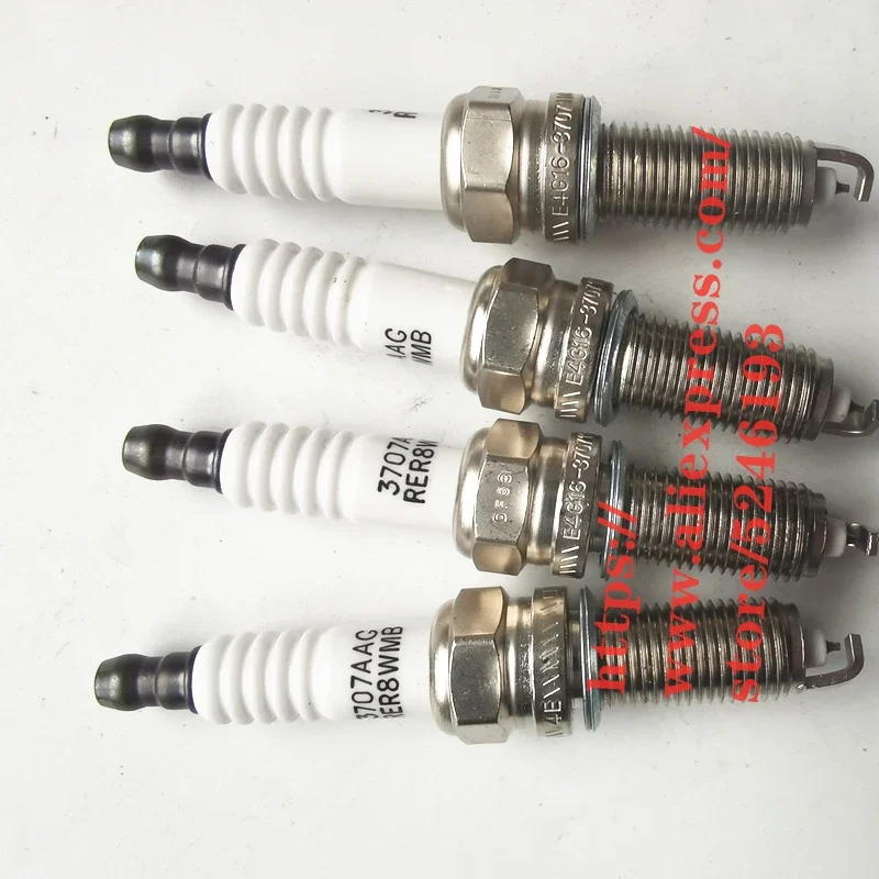 4pcs/set Spark plug for CHERY A1 A3 A5 TIGGO3 ARRIZO IndiS Beat DVVT engine Single Iridium E4G16-3707110