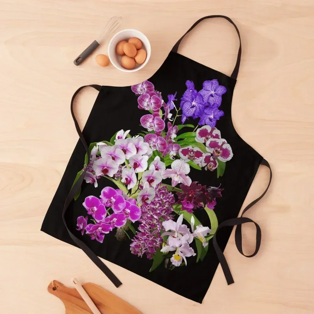 

Orchids - Cool and Restful Colors! Apron Waterproof Kitchen For Women Women's Dresses painters Teacher Apron