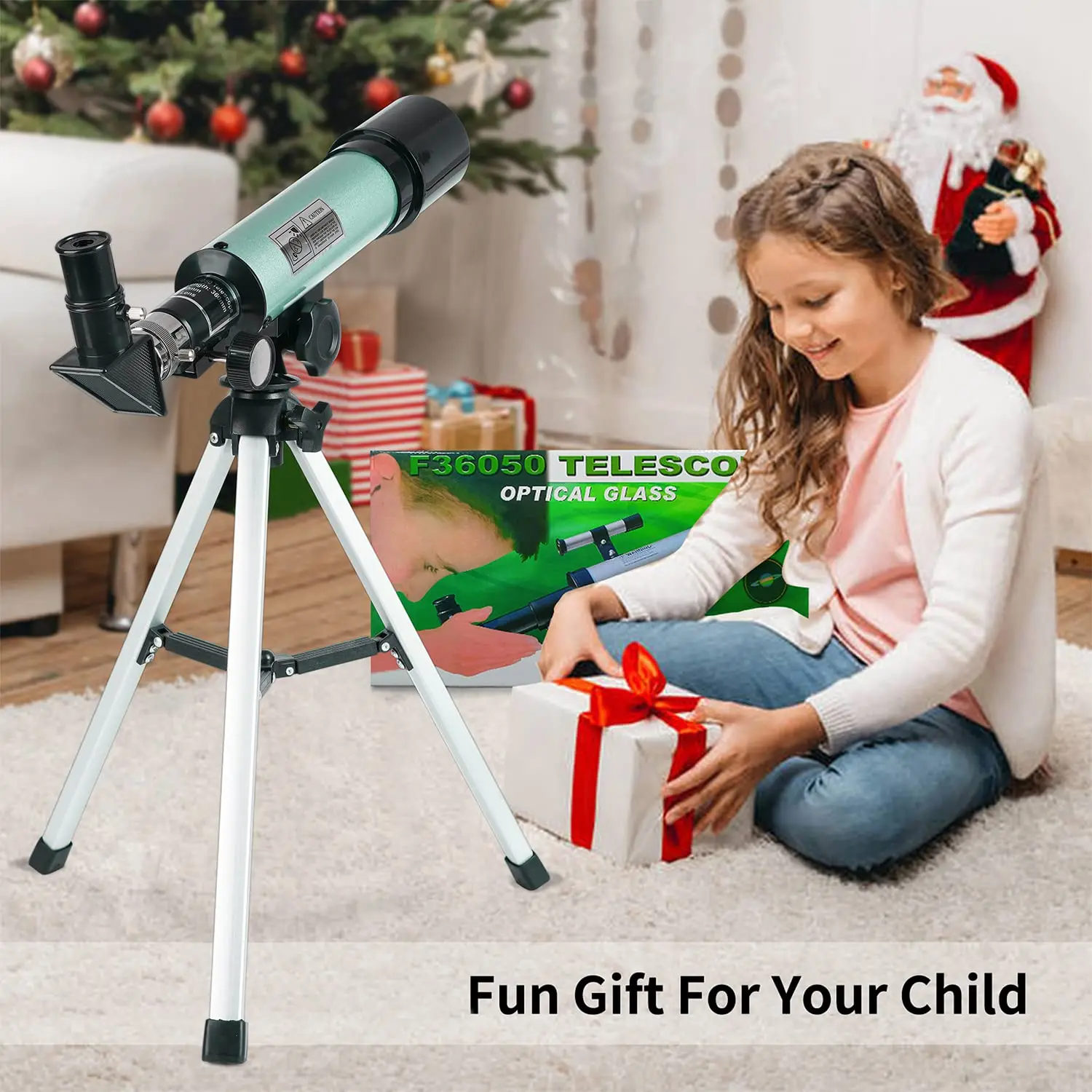 Astronomical Telescope With Portable Tripod Sky Monocular Telescopio Moon Space Observation Scope  Gifts for Kid