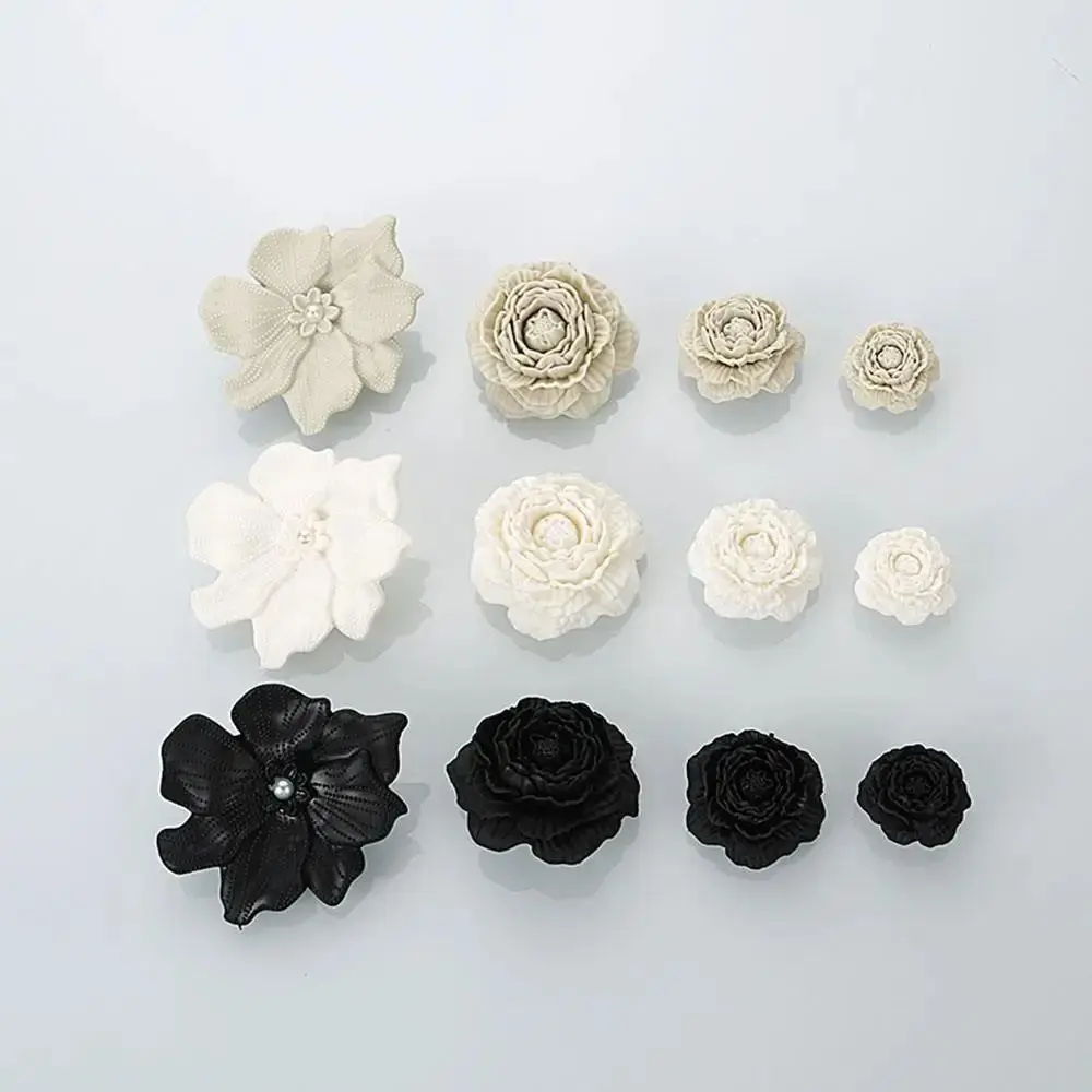 8Pcs Fashion 3D Flower Beach Shoe Charms Clip Buckle Detachable Shoe Decorations DIY Perforated Shoes Accessories Beach Shoes