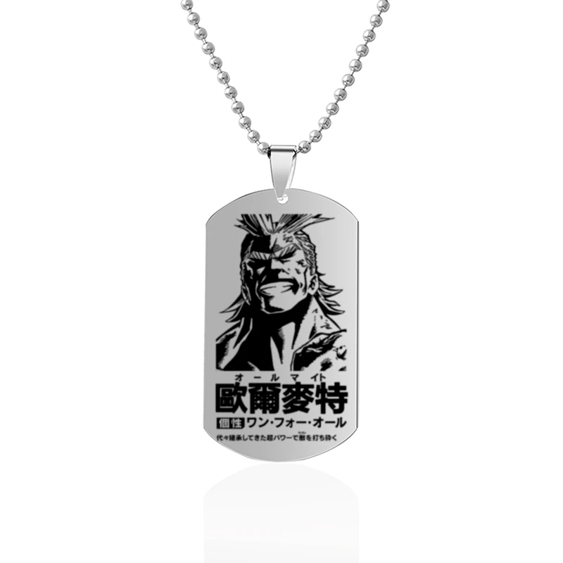 Stainless Steel Necklace Anime My Hero Academia Bakugou Katsuki Character Pendant Necklace Cosplay Personality Pendant For Fans