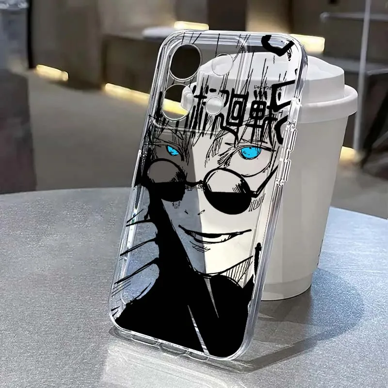 

Satoru Gojo Jujutsu Kaisen Anime For Xiaomi Poco X5 X6 X7 F7 F6 F5 F4 M6 M8 C85 Redmi 15C 12 Pro Ultra 5G Transparent Phone Case