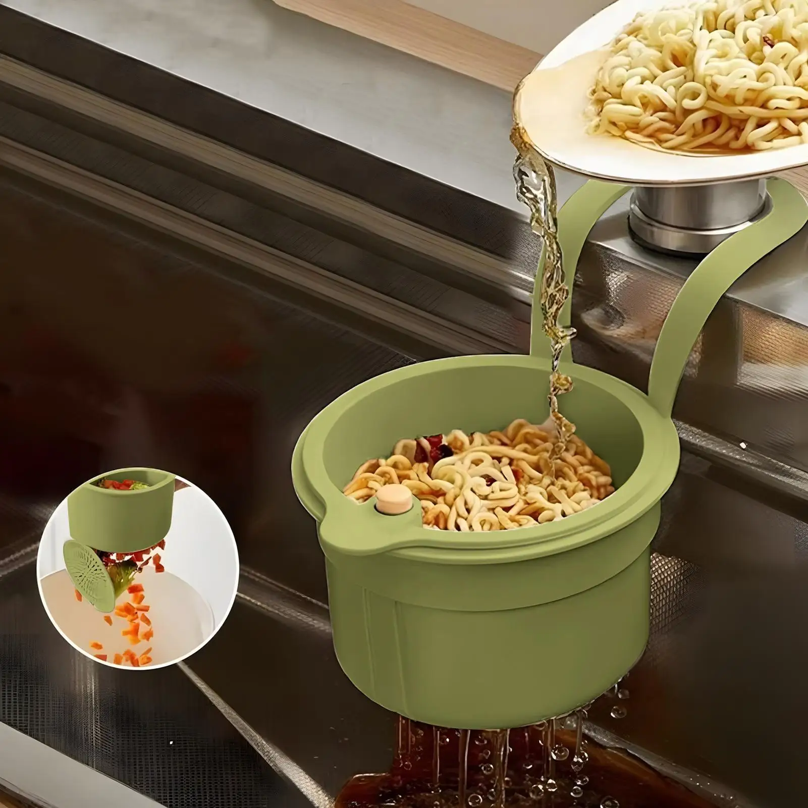 

Creative Sink Hanging Strainer Basket Multifunctional Quickly Drain Kitchen GarbageTool Food Catcher Holder Kitchen Accessories