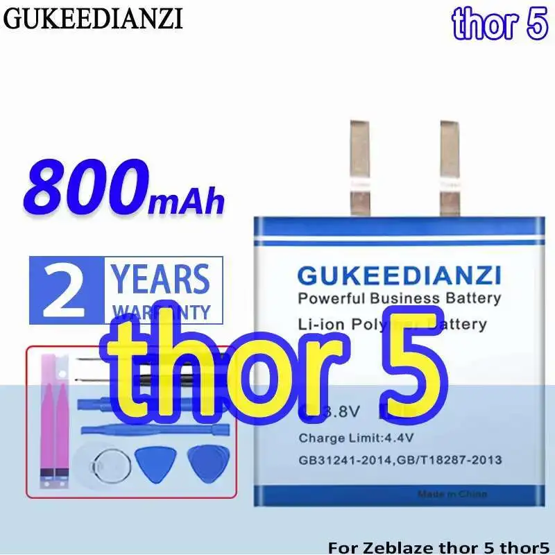 

Smartwatch Battery 800Mah For Zeblaze Thor 5 Thor5 Only Cell, Without Cable And PC