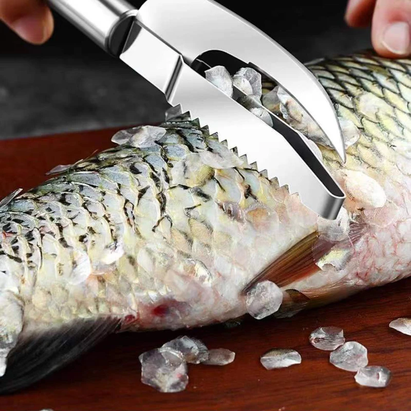 Fish Scale Scraper Fishing Scale Brush Graters Fast Remove Fish Peeler Scalers Cleaning Brush Seafood Tool Kitchen Accessories