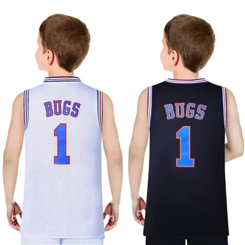 2025 NewMovie Space Jam Youth Basketball Jersey BUGS LOLA TWEETY TAZ Child Sports Shirts Sleeveless Boys Single Halloween P ly97