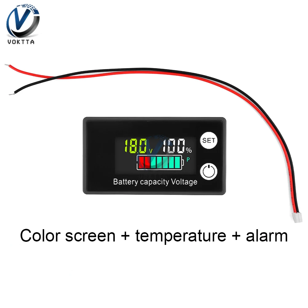 6133A DC8-100V Battery Capacity Indicator LCD Digital Power Meter Lead-acid Lithium LiFe PO4 Voltage Tester for Car Motorcycle