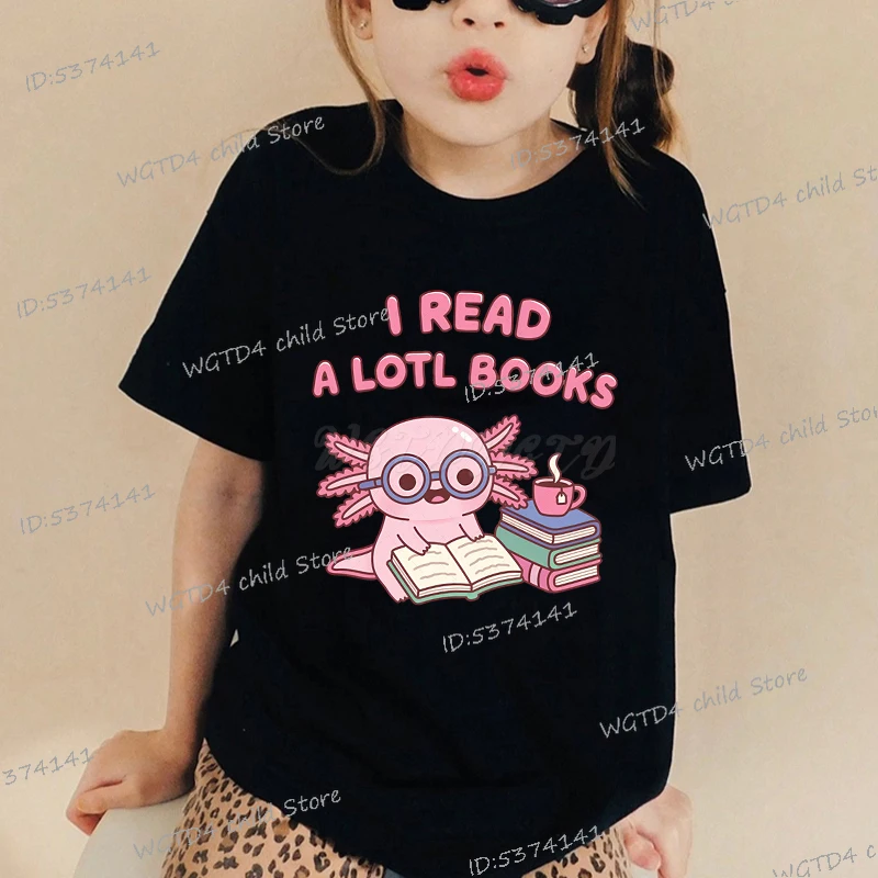 Kawaii Axolotl T-Shirt Girls Boys 