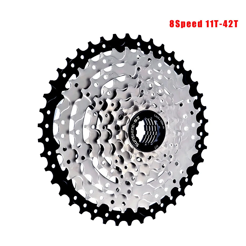 SUNSHINE Bicycle Cassette 8 Speed Mountain Bicycle Freewheel Bicycle Sprocket HyperGlide system For Shimano/SRAM