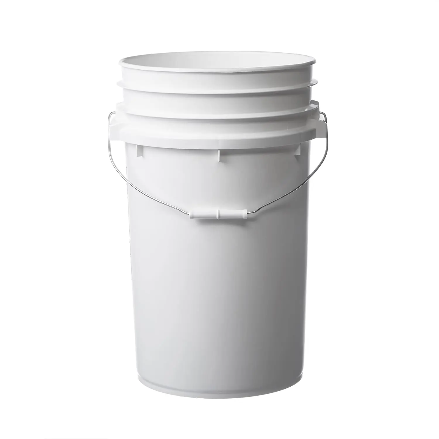 7 Gallon (2 Pack) Large Bucket Pail Container with Gamma Seal Lid, Food Grade BPA Free HDPE, White