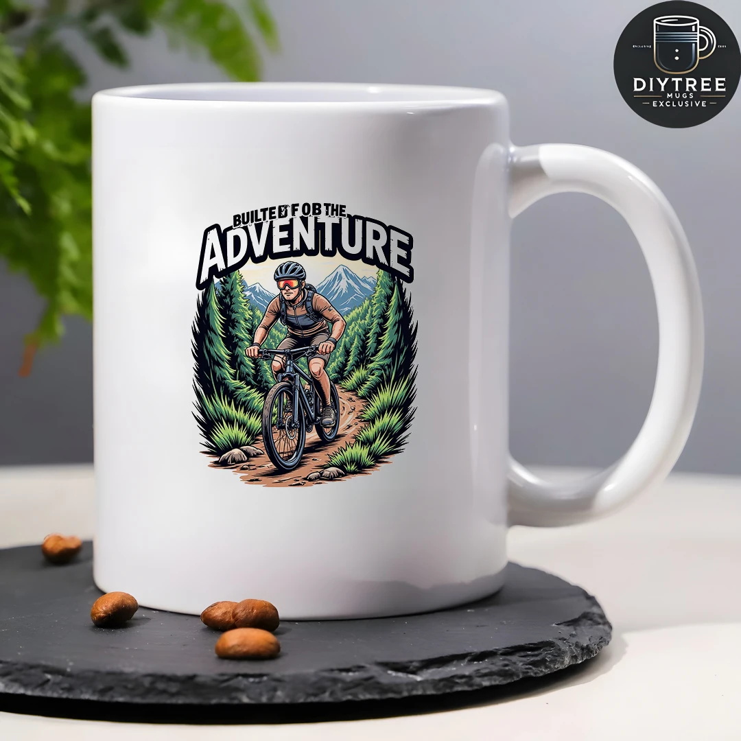 كوب بموضوع المغامرة سعة 11 أونصة + كوب ركوب الدراجات للأطفال على طراز الاستكشاف القديم هدية عيد الميلاد كوب السفر العائلي