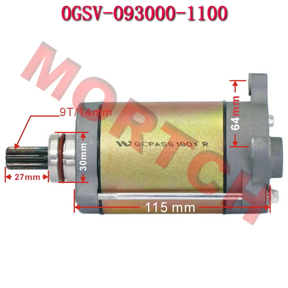 Starter Motor for CFmoto CForce 400L 450L 520L 550L 625 CF Moto 500cc ZFORCE UFORCE 500 600 ATV UTV 0GSV-093000-1100