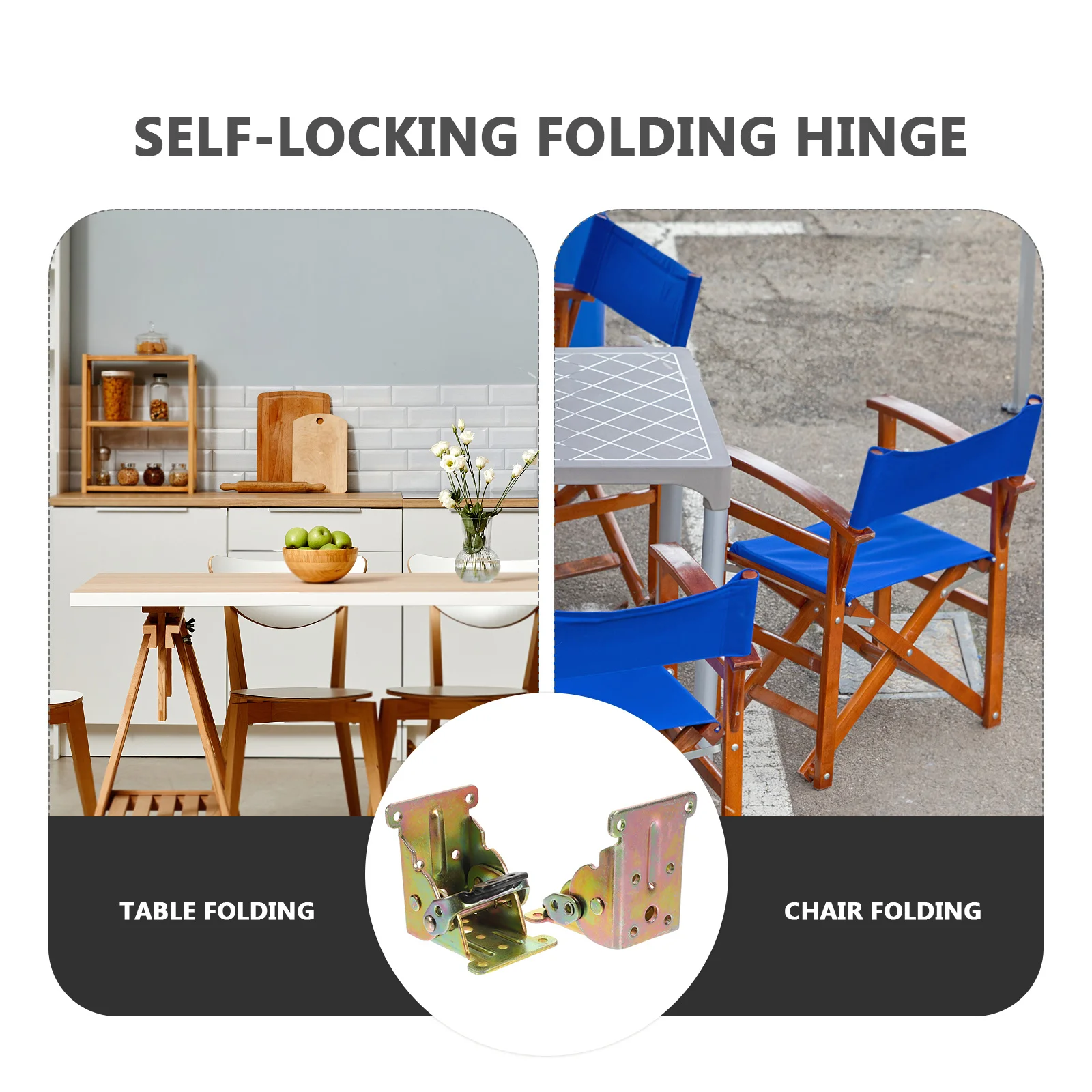 

2pcs Self-Locking Folding Hinges 90 Degree Heavy Duty Table Leg Brackets For Desk Furniture Diy Foldable Locking Hinges
