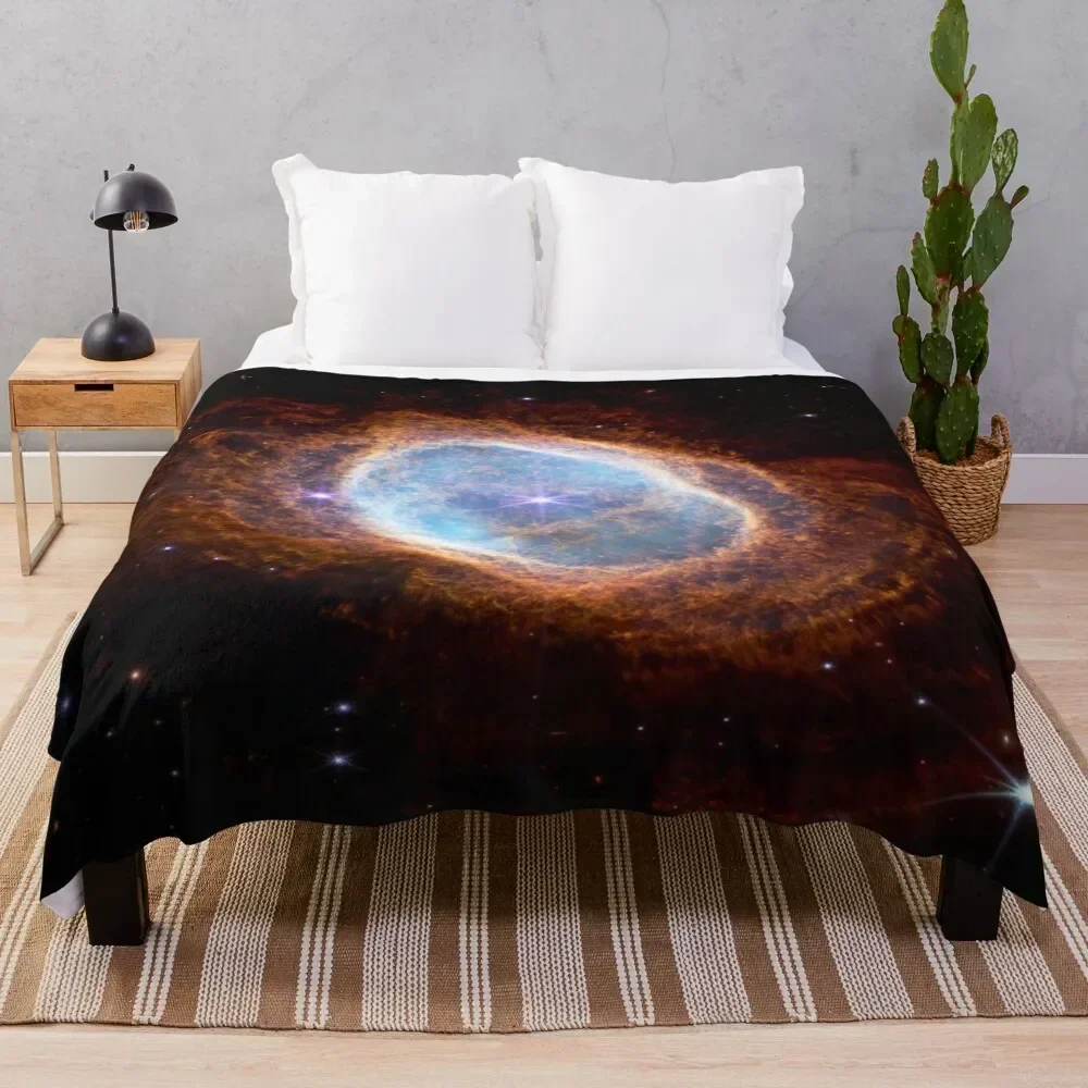 

James Webb space telescope -South ring nebula Throw Blanket Lightweight Warm Blanket for Travel Camping