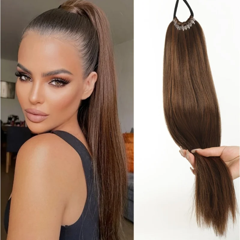 

Women's Natural Realistic Elastic Band New Style Ponytail Hair Extensions