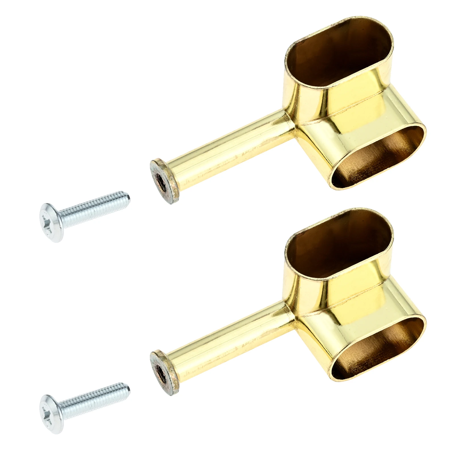 2 قطعة قضيب الخزانة دعم مع 4 مسامير مصقول الكروم/البرونزية/الذهب/الأسود مناسبة لتثبيت قضيب تجفيف الملابس