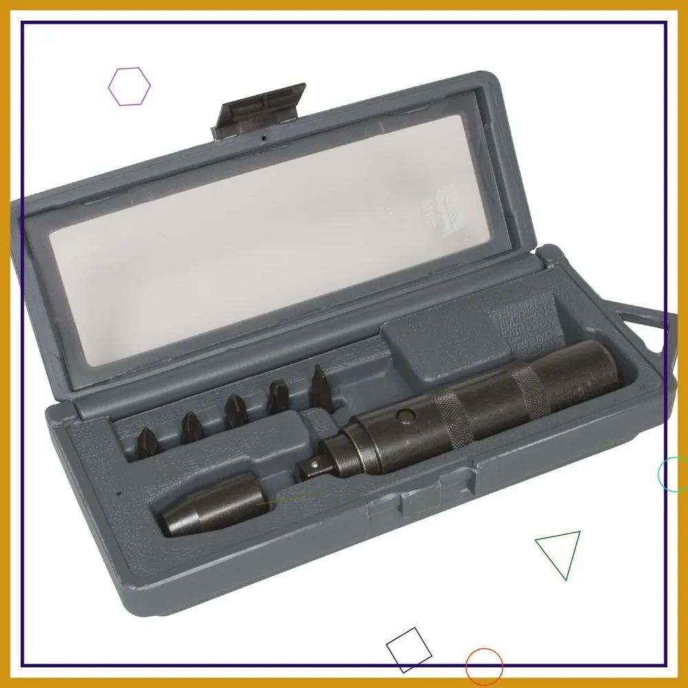 

3/8" Hand Impact Tool Set with Bits for Rusted Bolts and Screws, Reversible Shock Torque